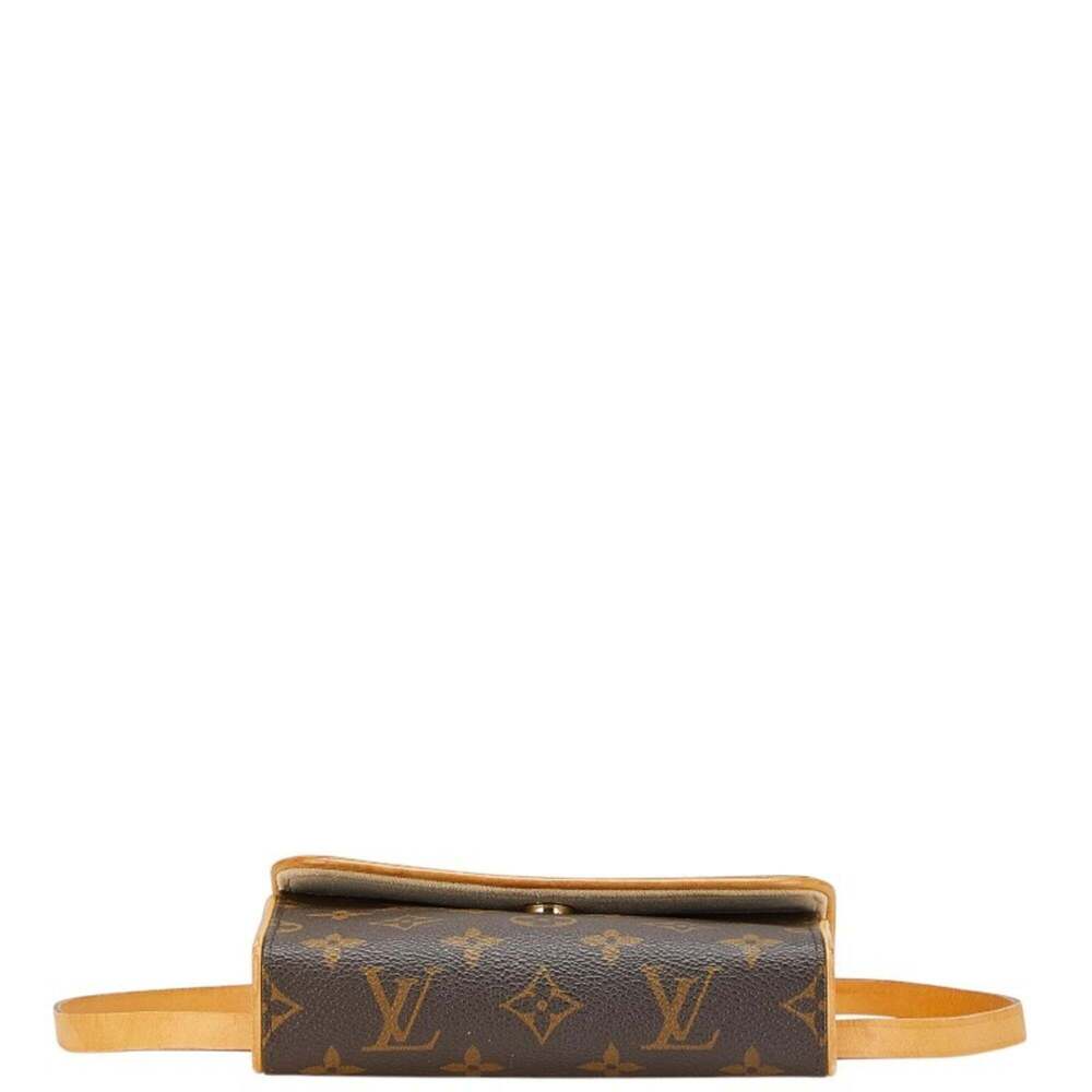LOUIS VUITTON Authentic Brown Monogram Leather Pochette Hobo Bag - Picture 3 of 13